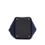 Hermès Caban Swift and Bleu Marine Toile Goeland Cargo Picotin Lock 18 Gold Hardware - Image 4